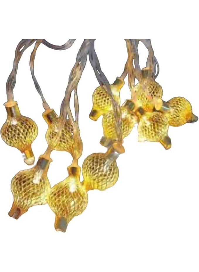 LED decorative lights with copper ball design, approx. 3.5 m length, 8 bulbs (H). - Image 3